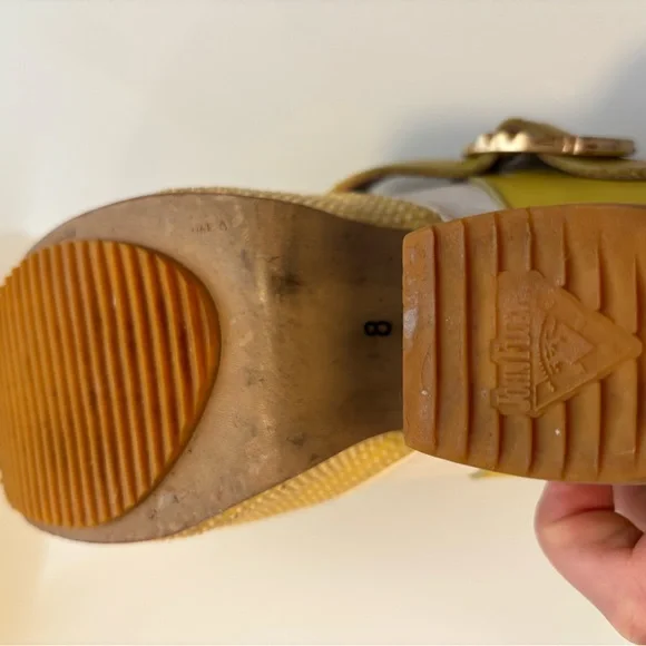 John Fluevog Yellow and White Heels - Picture 5 of 5